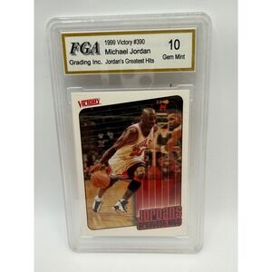 1999 Victory Michael Jordan #390 Jordan's Greatest Hits FGA 10 Gem Mint Card